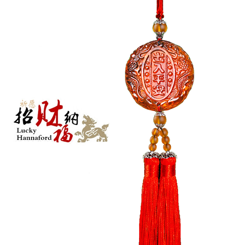 汽车挂件后视镜挂饰车内吊饰一路平安符吊坠摆件车载招财货车装饰