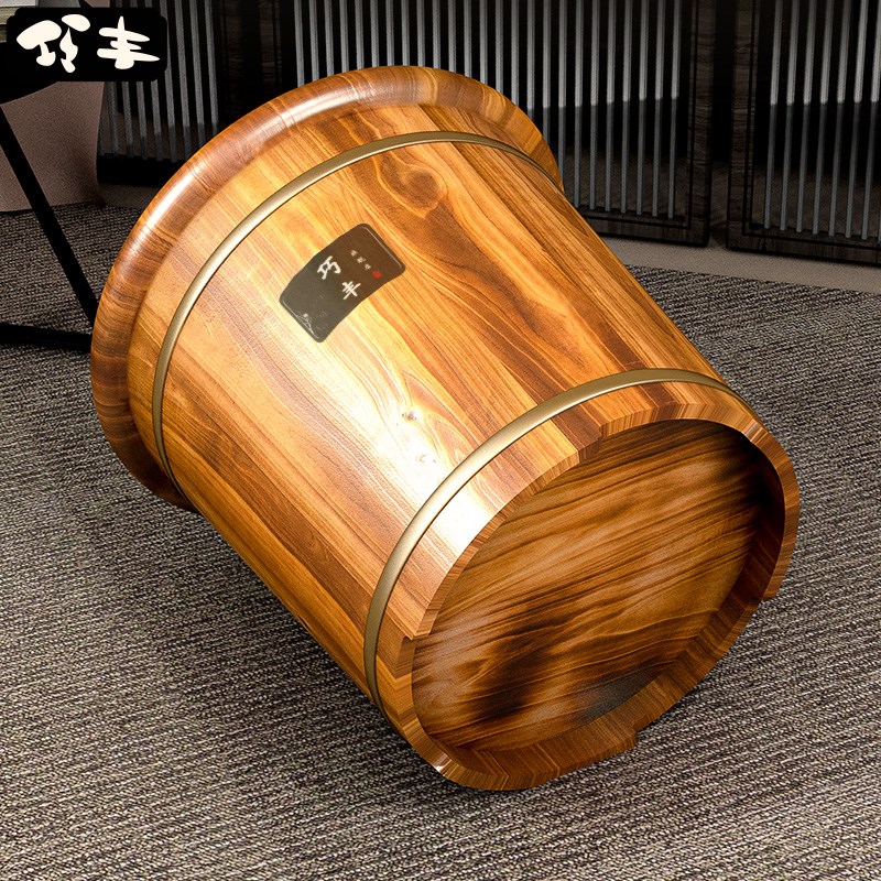 泡脚桶木桶过小腿家用实木足浴桶木质洗脚盆木盆养生洗脚木桶保温