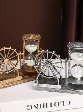 伦敦眼摩天轮沙漏创意学生礼物复古怀旧家居装饰摆件男女生日礼品