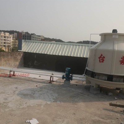 圆型玻璃钢冷却塔工业大小中温型冷水塔8T至200T凉水塔透明填料