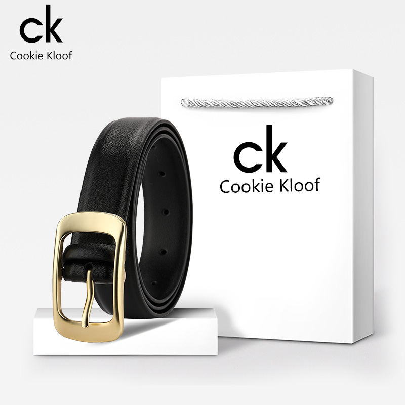 cookiekloof官方小C&K正品新款女士真皮皮带配饰牛仔裤腰带