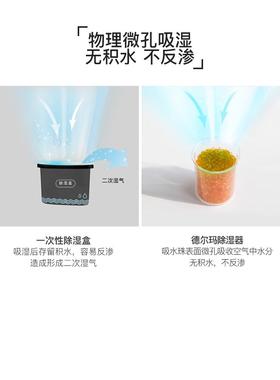 全国贴补15盒%】德尔玛除湿抽湿机DEM-CS50吸湿袋衣柜干燥剂回南