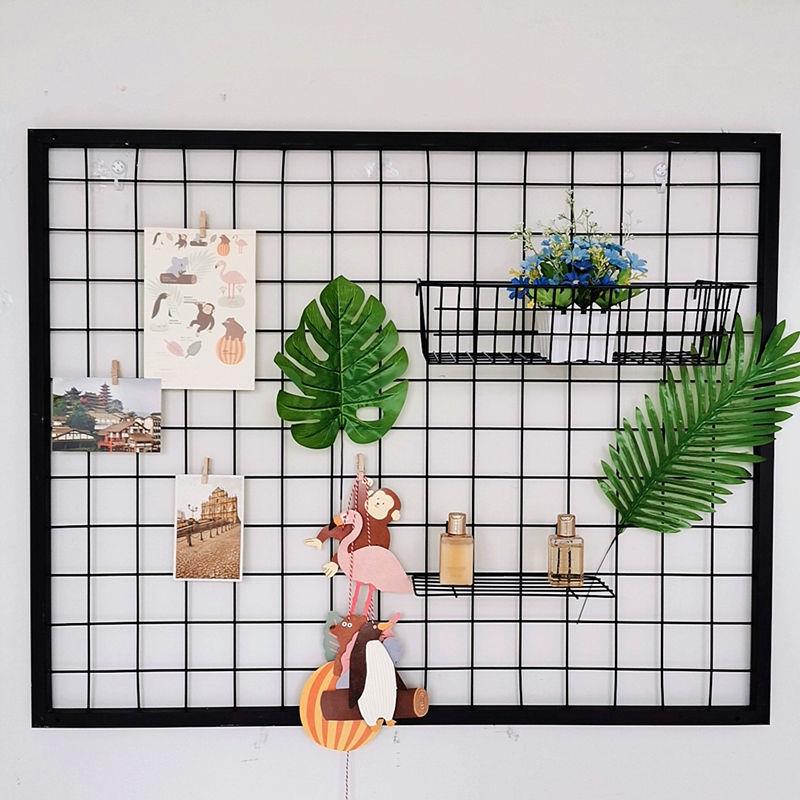 铁艺网格纳照片墙面装饰隔无品牌/断悬挂物网片丝货架置架收幼儿