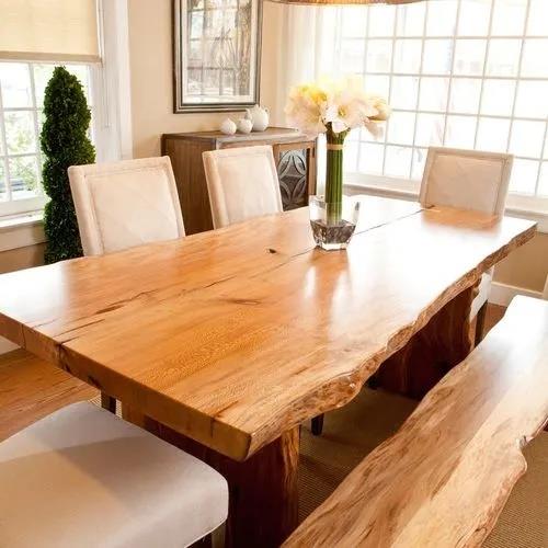 原木大板定制张实木木板自整然边长方松形办公桌面泡TT-001茶桌餐