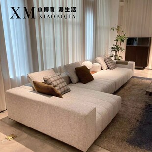 新款意式米洛缇沙发轻奢现代简约大平层转角组合布艺古德曼沙发