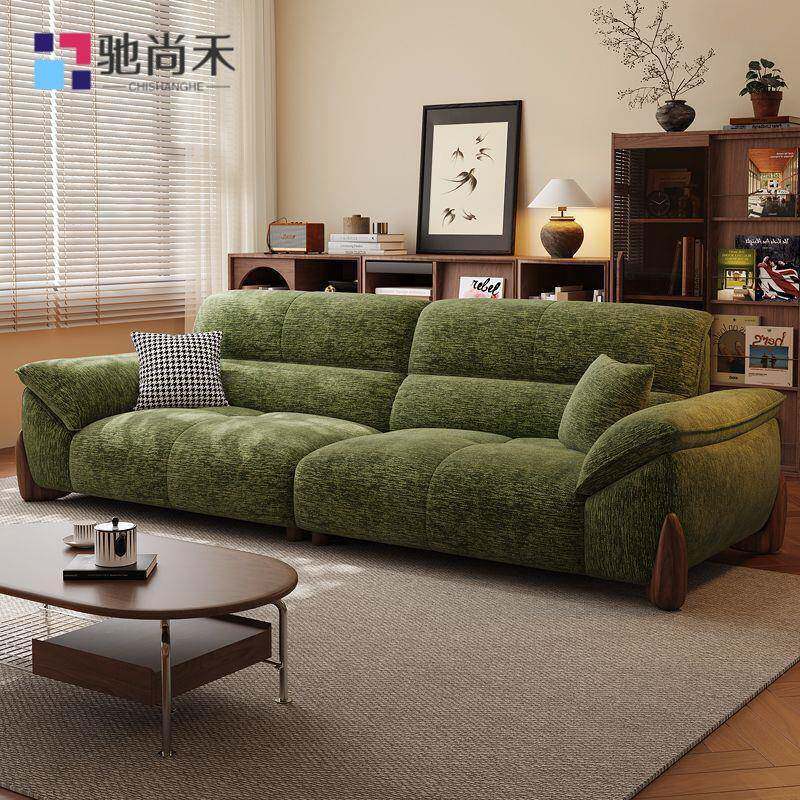 2026新款中古风奶油沙发客厅现代简约小户型雪尼尔绒布艺沙发