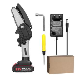 6寸1V2迷电锯你电链家用手持锂锯小型木工园WZA林伐木锯有刷电机