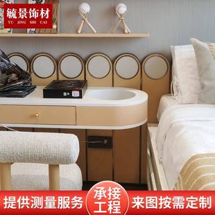 儿童743卧室创意款 背景墙床头硬包 包家房塌塌米床硬围包隔硬音装