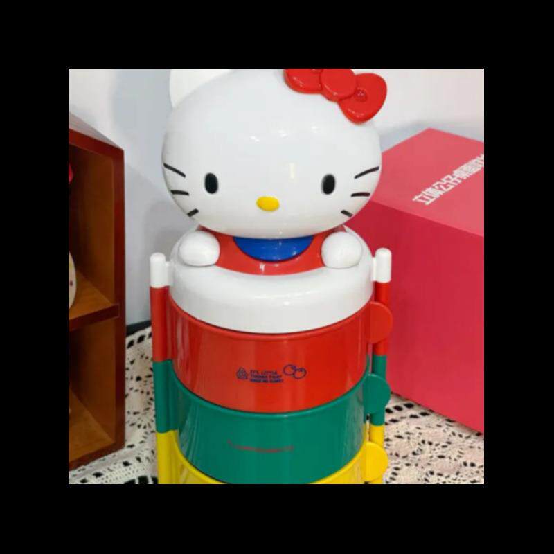 T三闺层旋转收纳盒摆件K猫/头收纳架女生礼送物蜜饰品