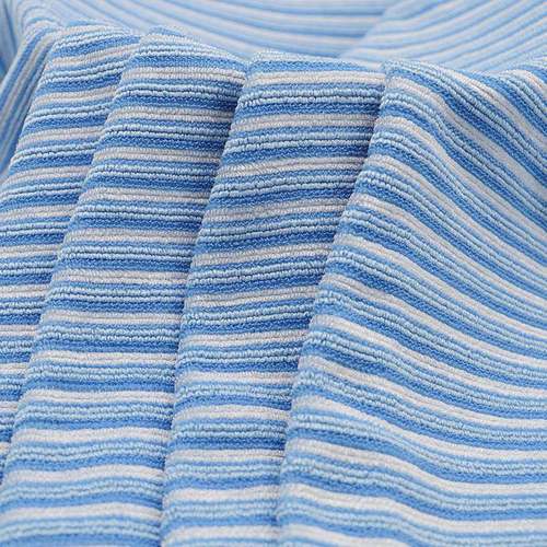 拖超细纤维毛巾布水机器人把清TGS洁布料涤蓝白条纹大锦珍珠毛巾