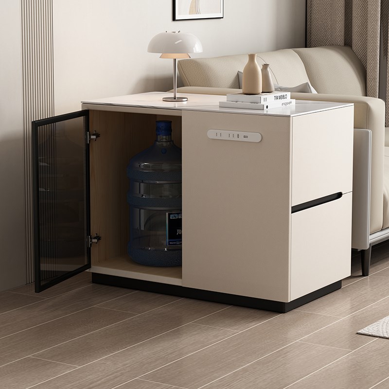 沙发边柜轻奢高级感带轮可移动侧柜小边桌客厅实木侧边柜边几柜子