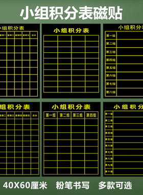 磁性小组积分表黑板贴班级评分表各组竞赛表磁性贴你追我赶评比栏