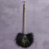 老竹手工孔雀羽毛扫灰除尘鸡毛掸子灰尘扫鸵鸟毛茶室茶具清洁禅子