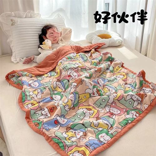 儿童夏凉被纯棉幼儿园宝宝空调被午睡婴儿夏被全棉被子薄款可机洗