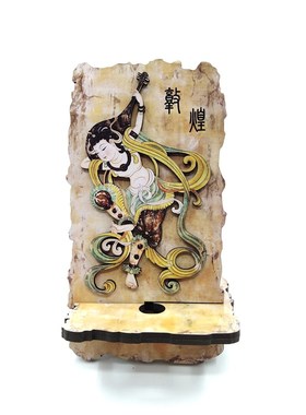 敦煌莫高窟壁画文创艺术手机桌面摆件懒人支架多功能通用品便携托