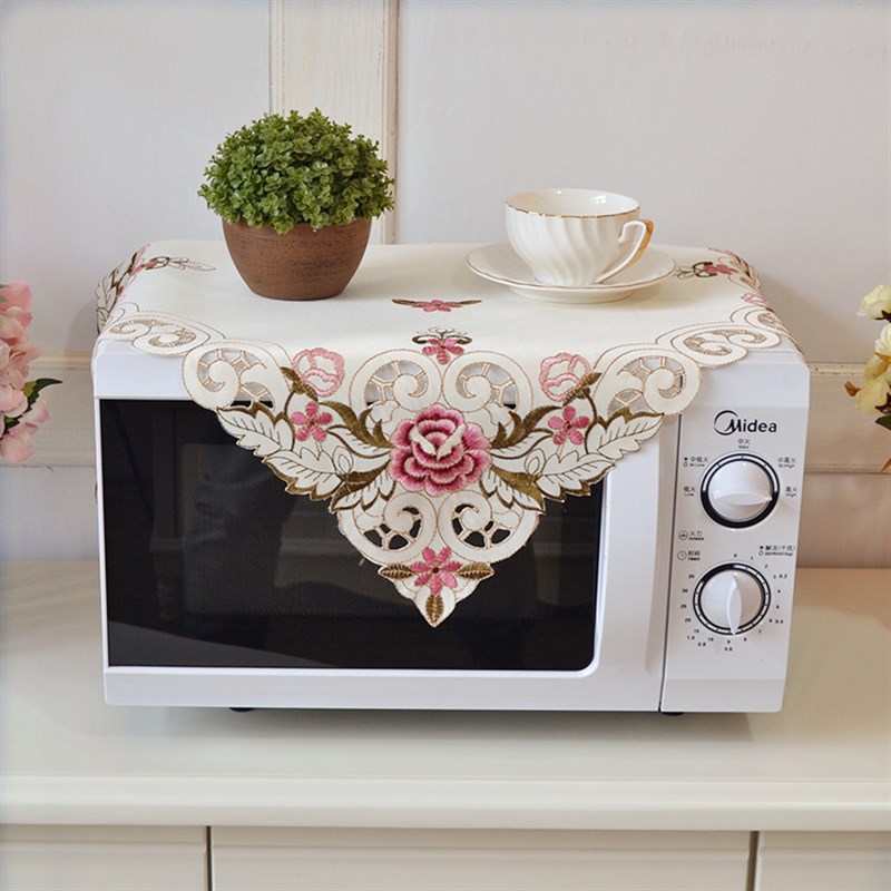 微波炉盖巾防尘布罩欧式床头柜电饭锅冰箱洗衣机电脑显示器盖布