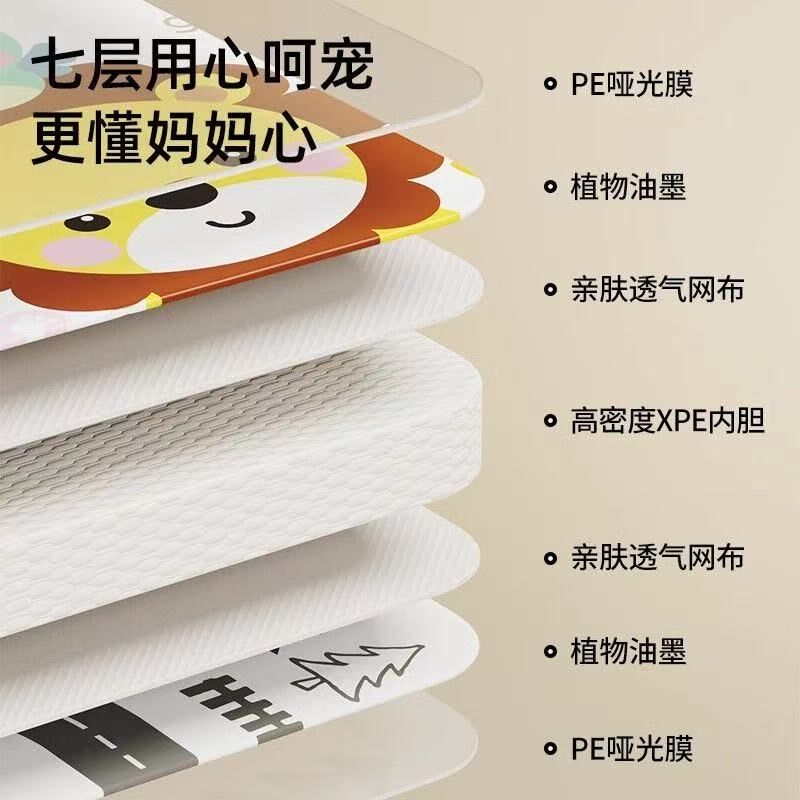 双面加厚床边垫无味无甲醛地垫家用防水防潮儿童防掉床卧室神器