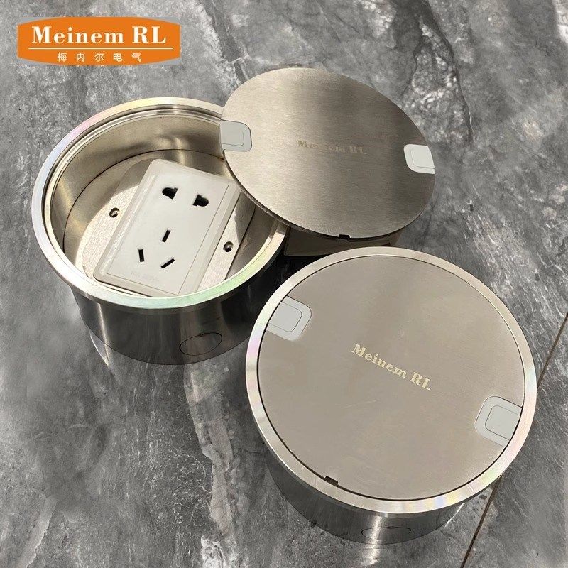 不锈钢防水圆形地插座商场超市隐形网络电话电源纯平地面地板插座,电子/电工,地插,淘宝优惠券,粉丝福利购,淘宝优惠卷