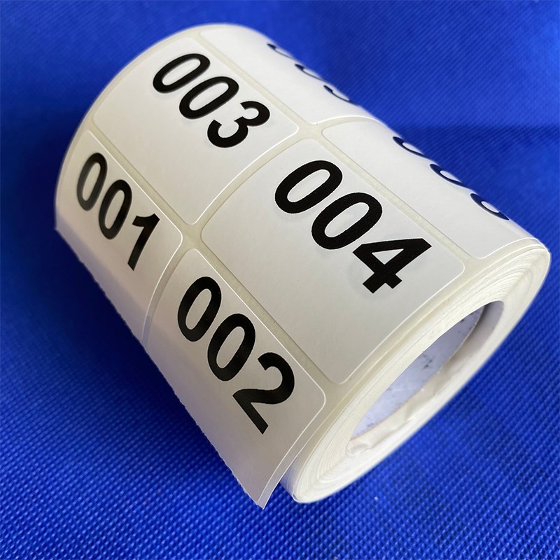 直播编号贴纸订做数字标签贴不干胶条码二维码贴纸序列流水号定制