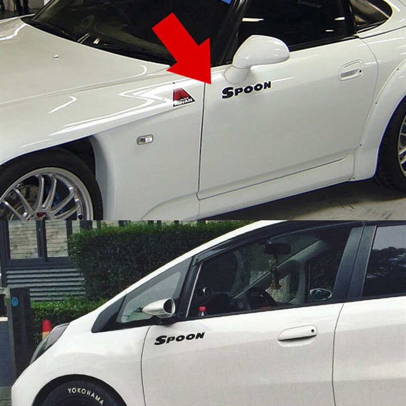适用于SPOON改装贴纸车贴叶子板飞度车身贴思域GK5汽车防水防晒74