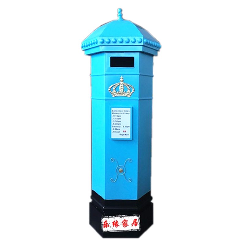 复古邮筒模型特大号邮箱铁皮信箱摄影道具酒吧咖啡馆复古装饰摆件