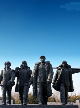 大庆油田工人王进喜劳动模范精神玻璃钢仿铜名人文化广场雕塑摆件