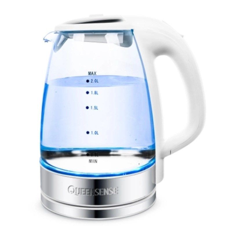 QUEENSENSE帝盛烧水壶家用保温大容量玻璃电热水壶高硼硅电水壶
