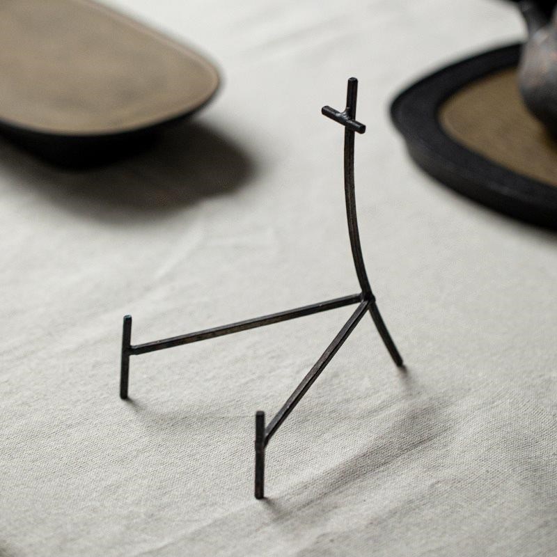 铁艺盘架 书架 餐盘支架  手工铁艺简约陶瓷盘架摆件置物架