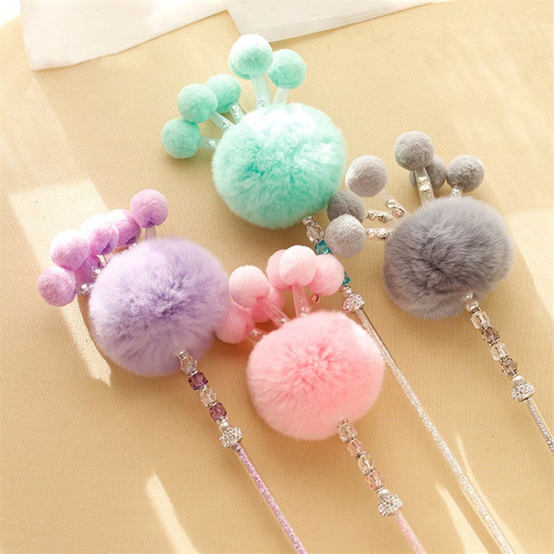 陈皮家手工羽毛逗猫棒猫咪玩具铃铛宠物獭兔球毛球耐咬仙女逗猫杆