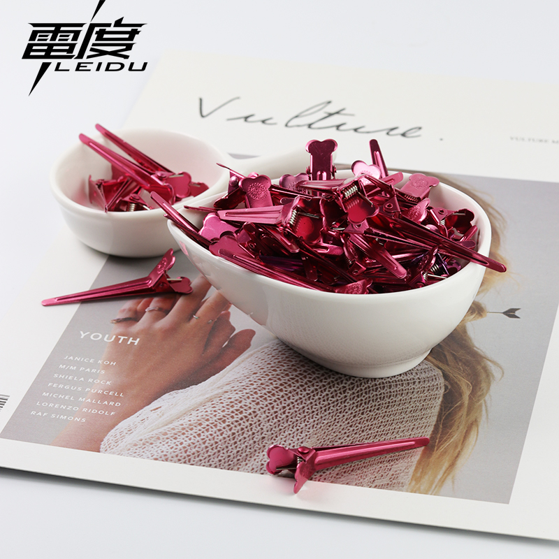 网红发根蓬松夹子化妆理发定位夹小号平口分区手推波纹美发鸭嘴夹