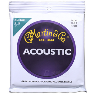 马丁Martin M130 MA130民谣木吉他琴弦指弹镀银铜缠绕钢芯包尼龙