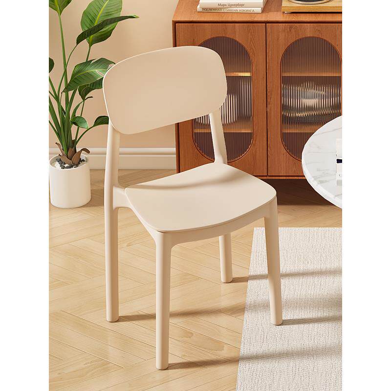塑料椅子靠背餐桌椅家用餐椅可叠放餐厅凳子2025新款饭桌餐凳加厚