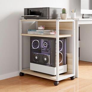 落地移动台式电脑主机办公室多层收纳置物架书架打印机托架架子新