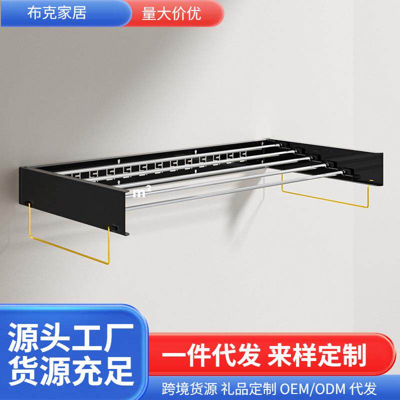 加工壁挂晾衣架毛巾隐藏式挂衣架卫生间浴室架阳台凉衣架