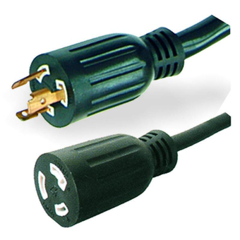 电源锁定延长线黑色125/250V