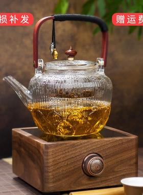 电陶炉煮茶器胡桃木电茶炉电茶具智能迷你小型智能煮茶炉电热茶具