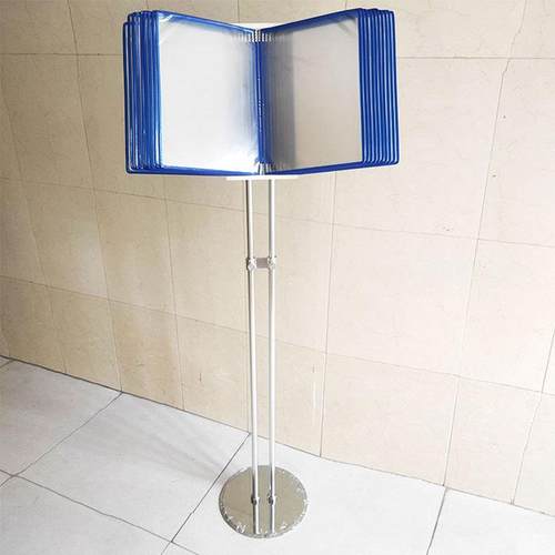 30页立式地面展示架翻页资料册文件夹A4立式落地展示资料支架广告