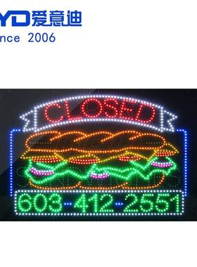 商品LOGO招牌亚克力灯箱LED广告招牌60x90cm室内橱窗标识