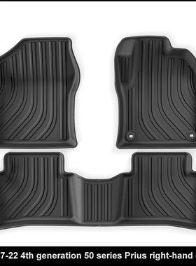 适用于17-22款右舵丰田普锐斯Prius4代50系汽车脚垫TPE脚垫