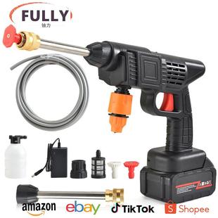 充锂洗车水枪大功率24V充电款 高压自吸36V洗车机无线锂电清洗机