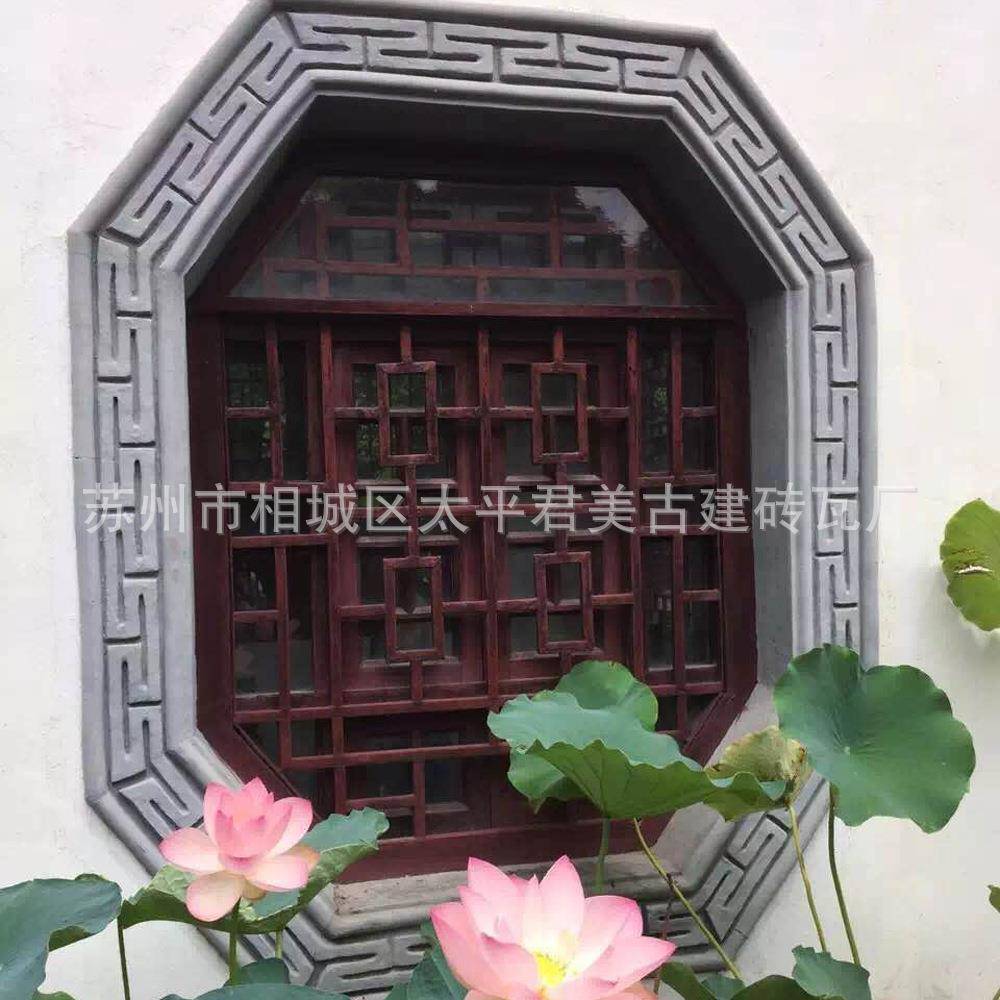 供应明清回字纹仿古砖雕青砖花边线墙面中式装修配件