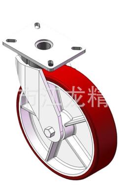 12英寸1550kgs超重型脚轮双孖轮刹车万向固定轮重型龙门架脚轮