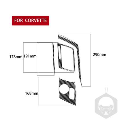 适用于雪佛兰科尔维特C714-19碳钎维档位内饰改装配件贴
