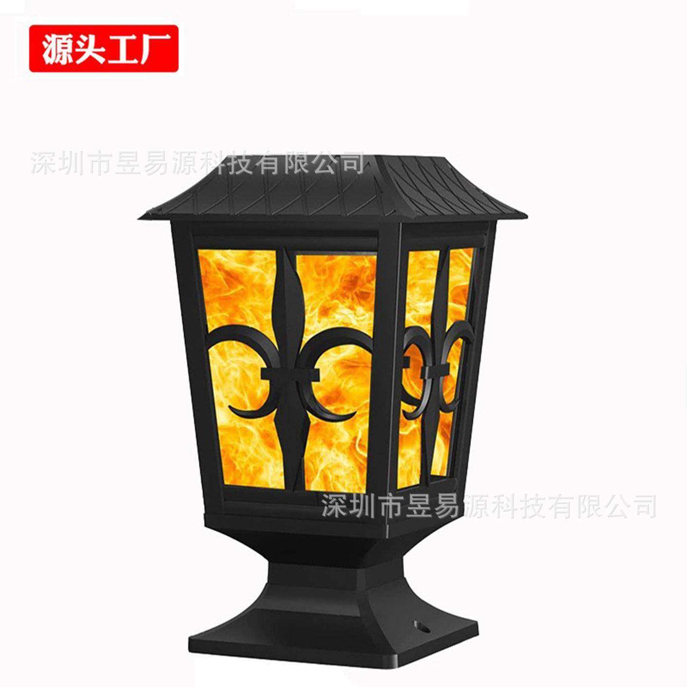 太阳能柱头灯景观灯户外LED防水庭院围墙门口别墅柱头灯