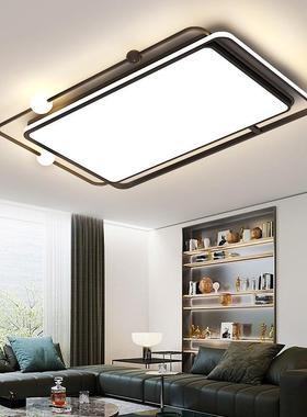2020年新款客厅灯led吸顶灯卧室简约现代灯饰大气长方形灯具金色