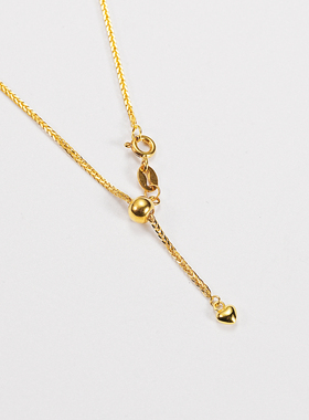 足金包银肖邦项链女轻奢大牌正品