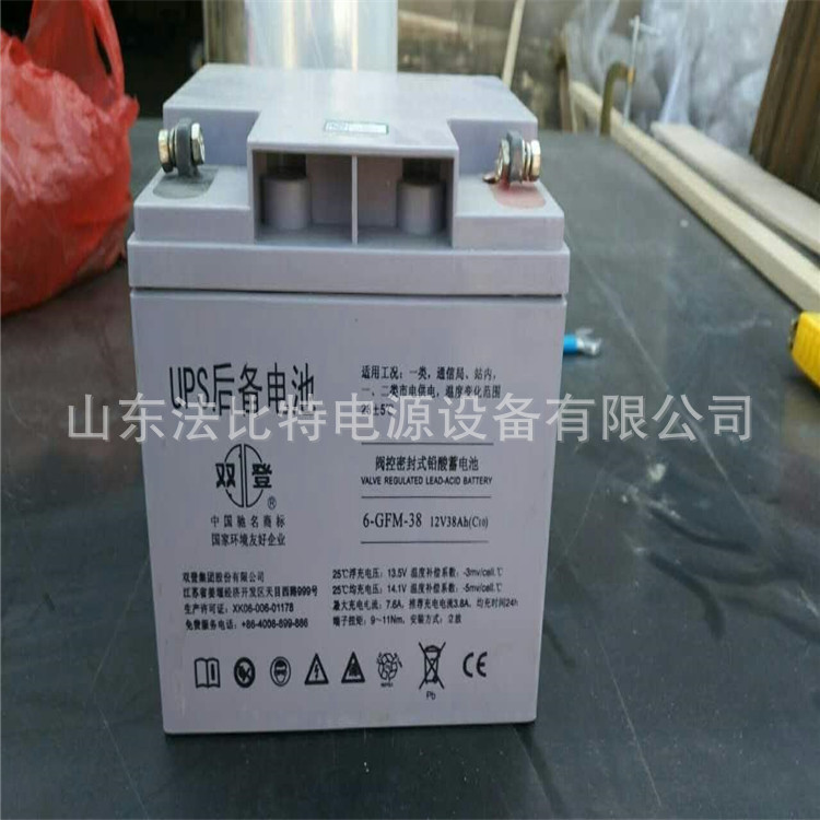 西安双登铅酸蓄电池6-GFM-38/12V38AH直流屏EPS双登电池6-GFM-38