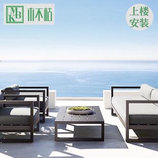 北欧布艺客厅沙发组合套装双人三人卡座懒人休闲简约现代铁艺沙发