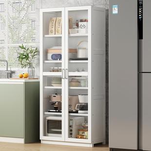 厨房置物架防尘家用多层架子落地收纳柜多功能微波炉锅具储物碗柜