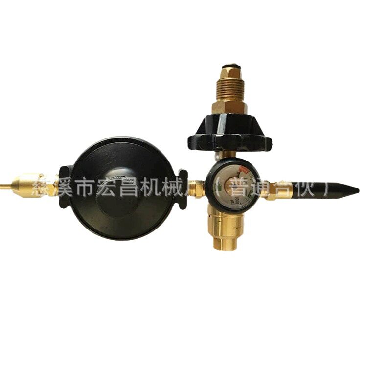 宁波厂家销售大型全铜手轮带表气球充气具减压器氦气减压器